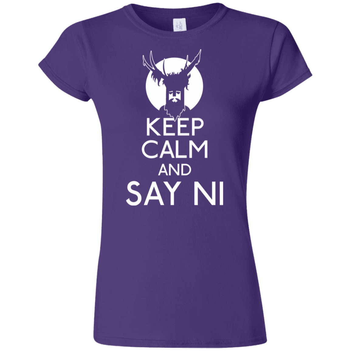 T-Shirts Purple / S Keep Calm and Say Ni Junior Slimmer-Fit T-Shirt