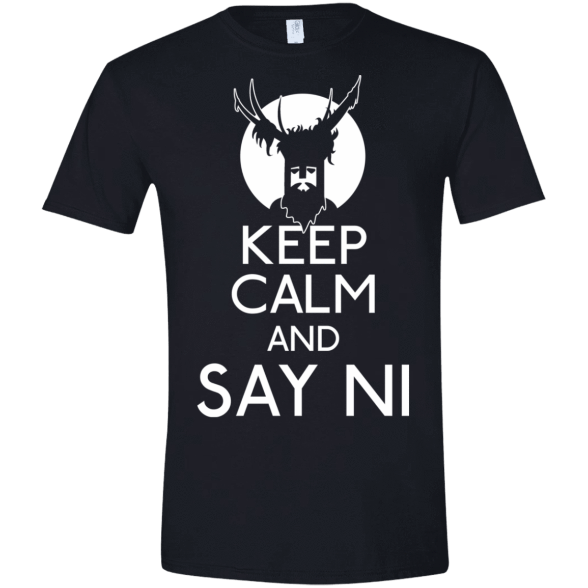 T-Shirts Black / X-Small Keep Calm and Say Ni Men's Semi-Fitted Softstyle
