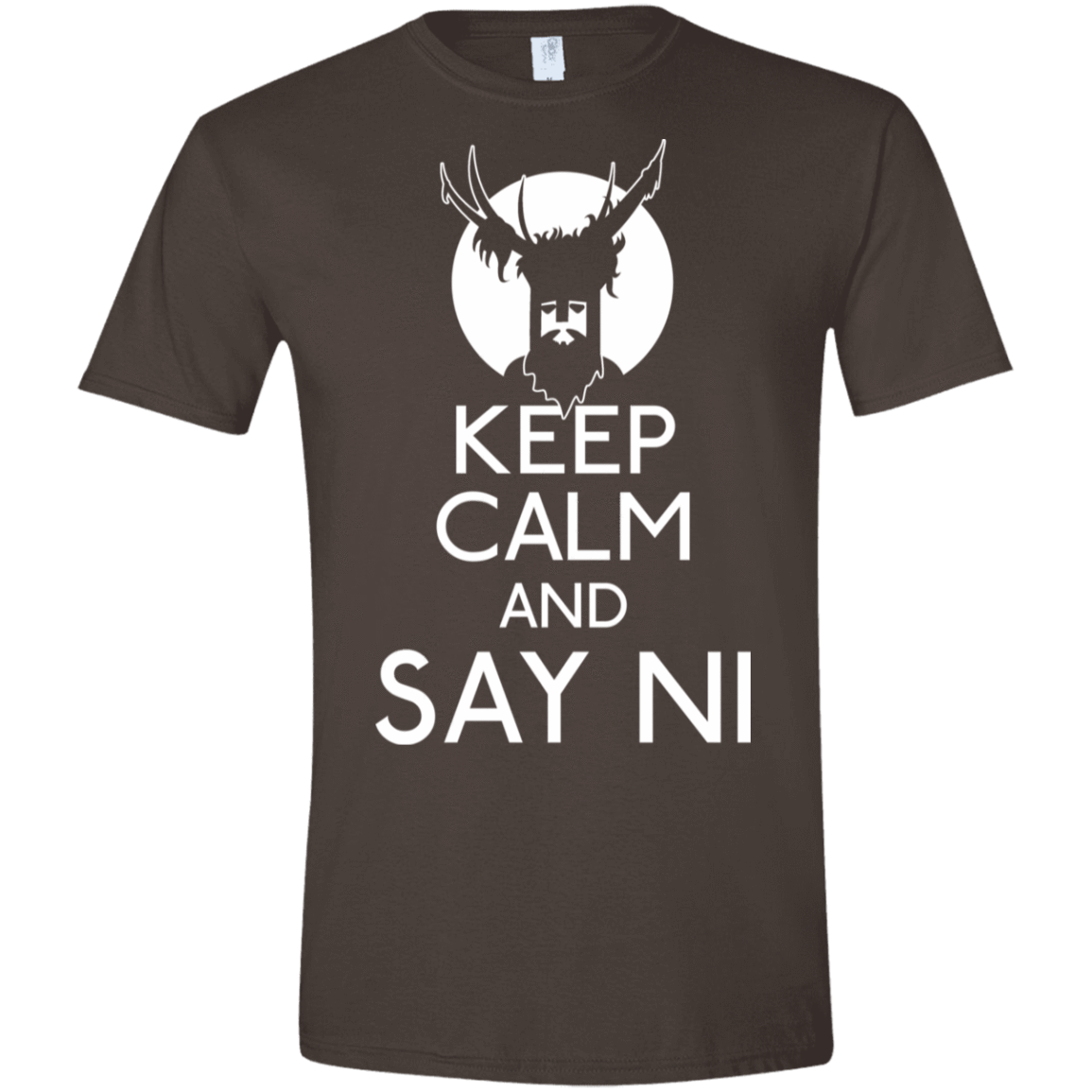 T-Shirts Dark Chocolate / S Keep Calm and Say Ni Men's Semi-Fitted Softstyle