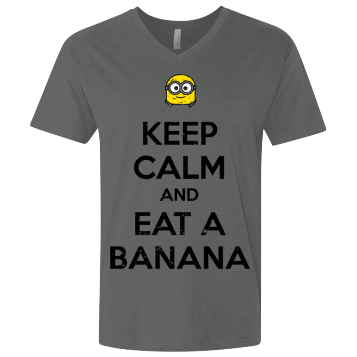 T-Shirts Heavy Metal / X-Small Keep Calm Banana Men's Premium V-Neck