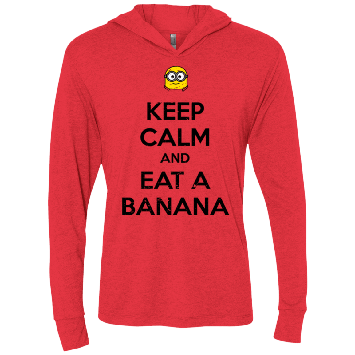 T-Shirts Vintage Red / X-Small Keep Calm Banana Triblend Long Sleeve Hoodie Tee