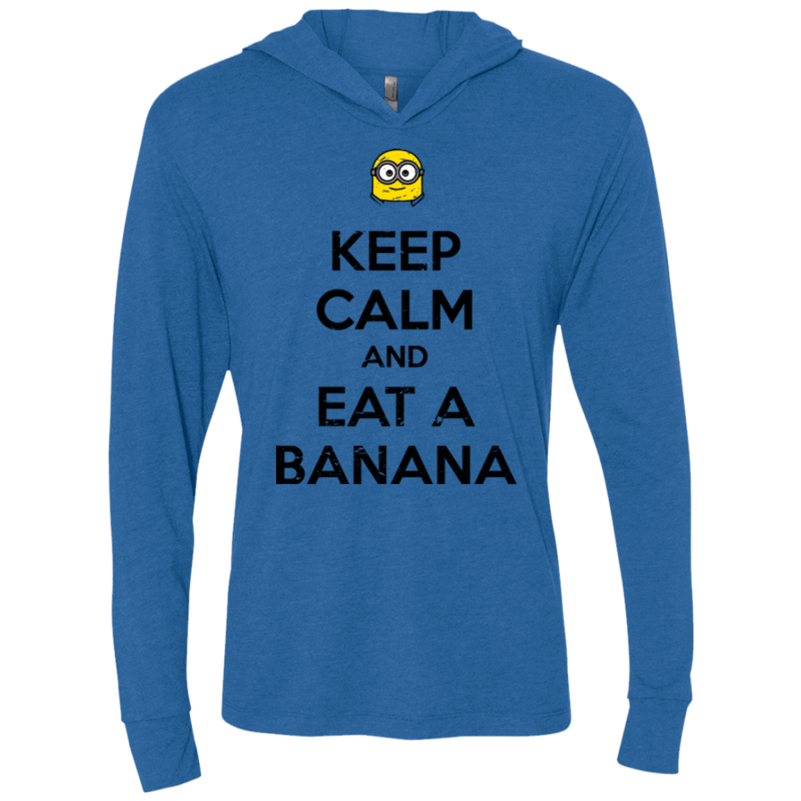 T-Shirts Vintage Royal / X-Small Keep Calm Banana Triblend Long Sleeve Hoodie Tee