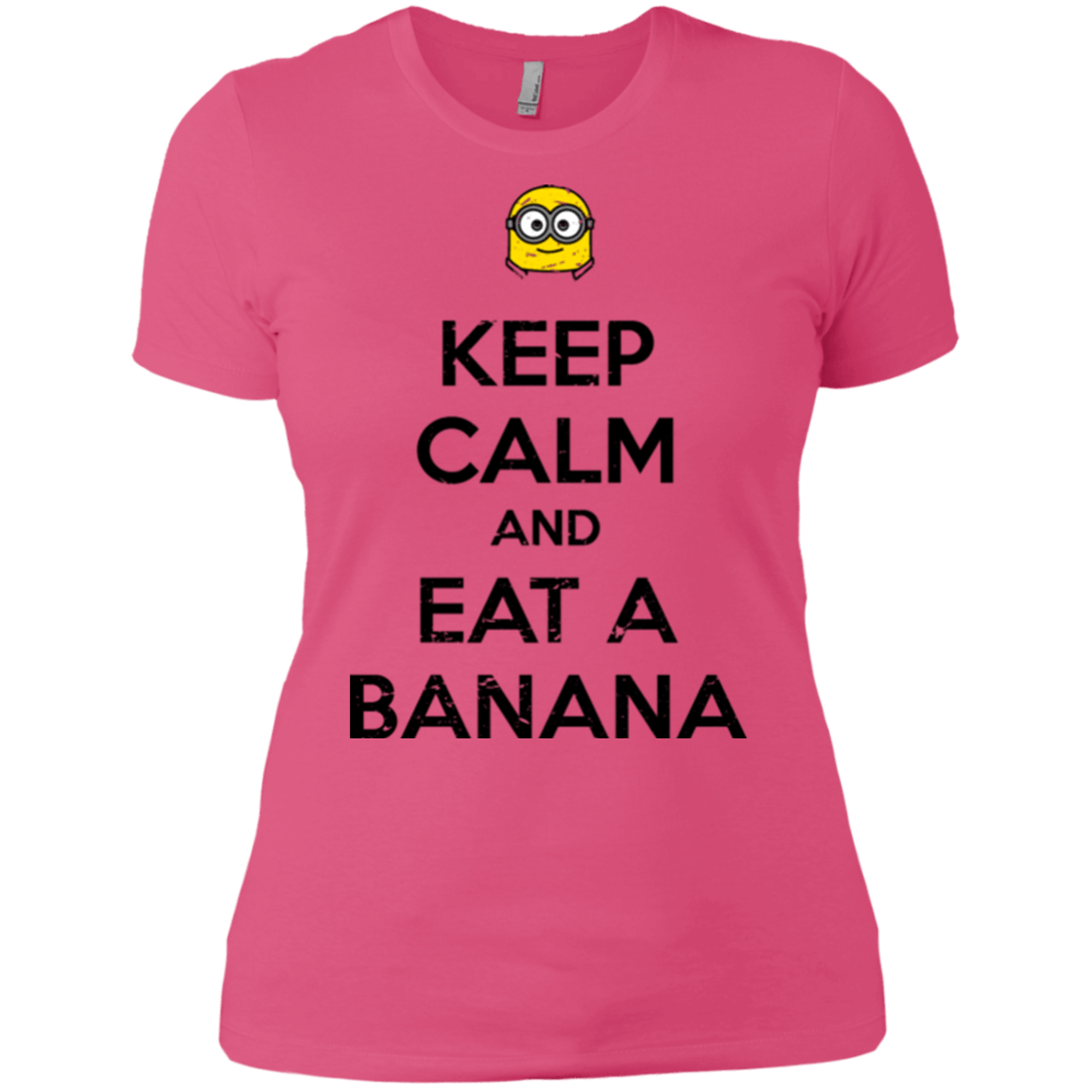T-Shirts Hot Pink / X-Small Keep Calm Banana Women's Premium T-Shirt