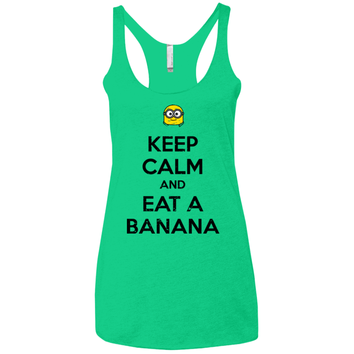 T-Shirts Envy / X-Small Keep Calm Banana Women's Triblend Racerback Tank