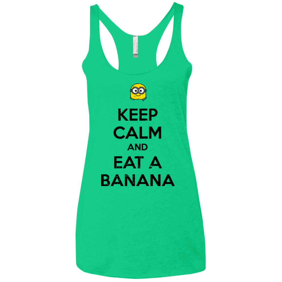 T-Shirts Envy / X-Small Keep Calm Banana Women's Triblend Racerback Tank