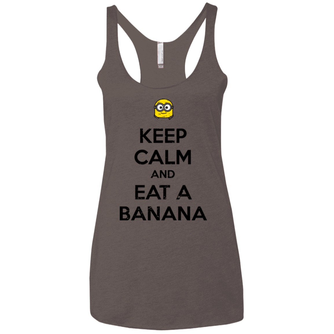 T-Shirts Macchiato / X-Small Keep Calm Banana Women's Triblend Racerback Tank