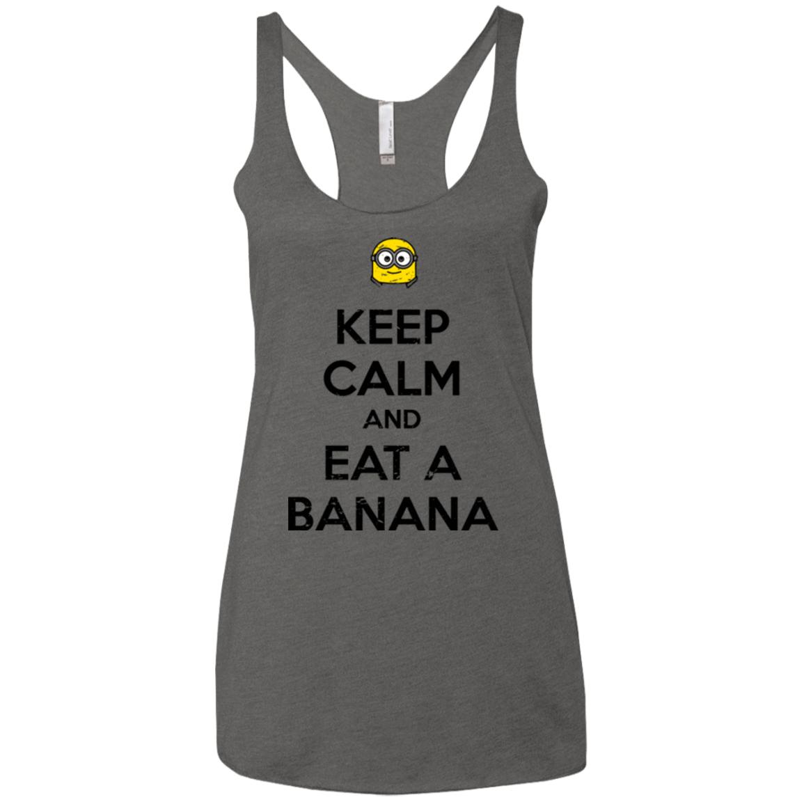 T-Shirts Premium Heather / X-Small Keep Calm Banana Women's Triblend Racerback Tank