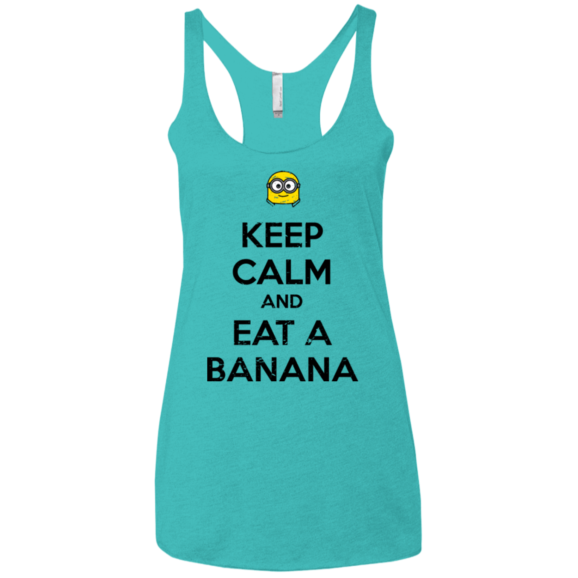T-Shirts Tahiti Blue / X-Small Keep Calm Banana Women's Triblend Racerback Tank