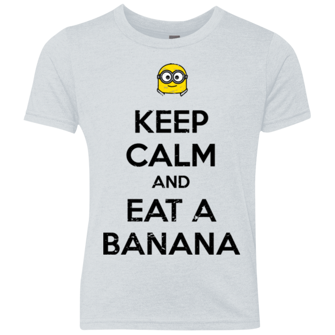 T-Shirts Heather White / YXS Keep Calm Banana Youth Triblend T-Shirt