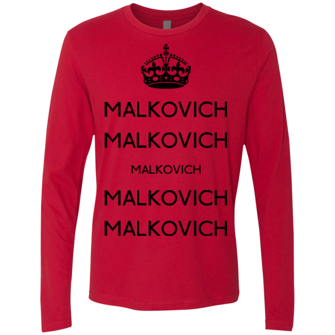 T-Shirts Red / Small Keep Calm Malkovich Men's Premium Long Sleeve