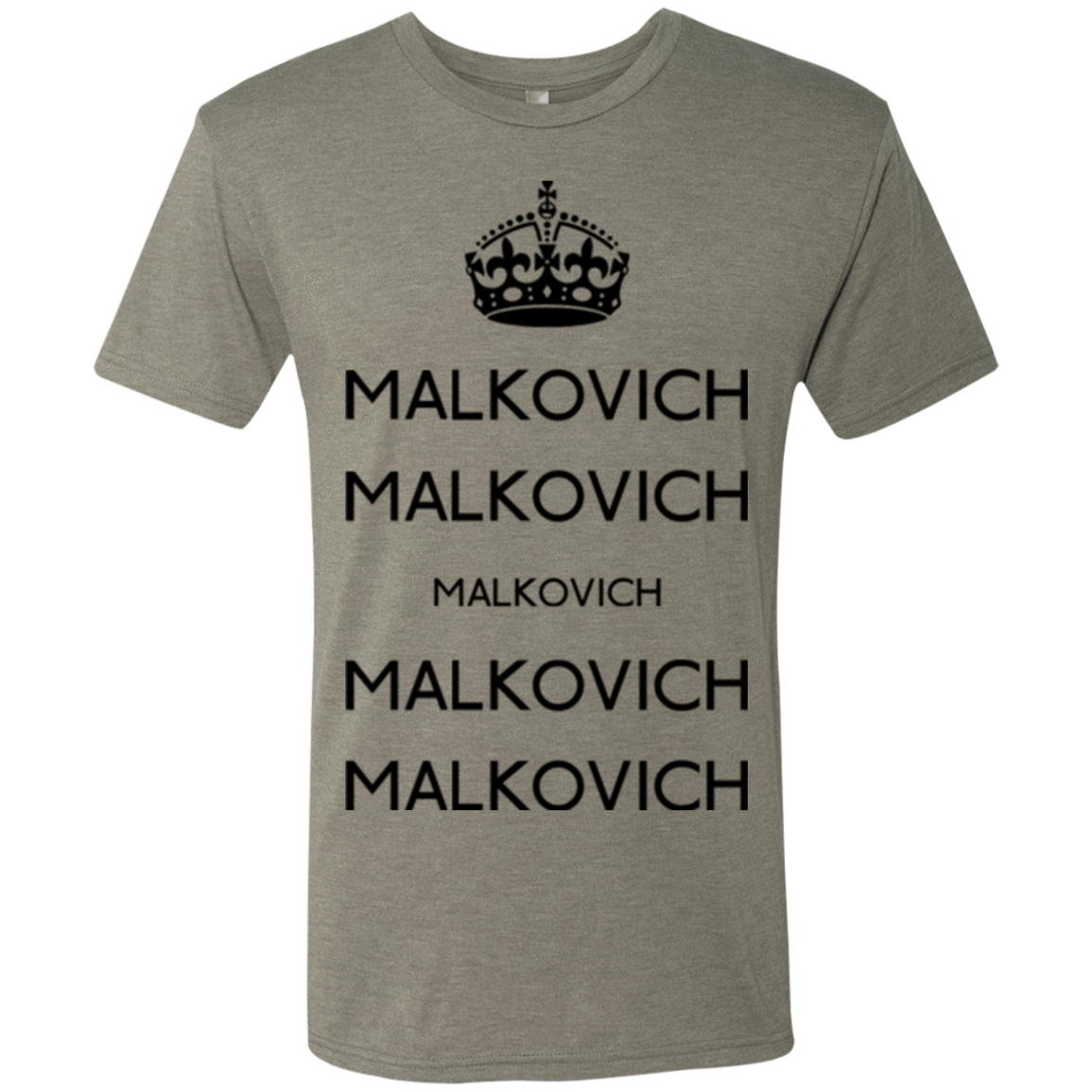 T-Shirts Venetian Grey / Small Keep Calm Malkovich Men's Triblend T-Shirt