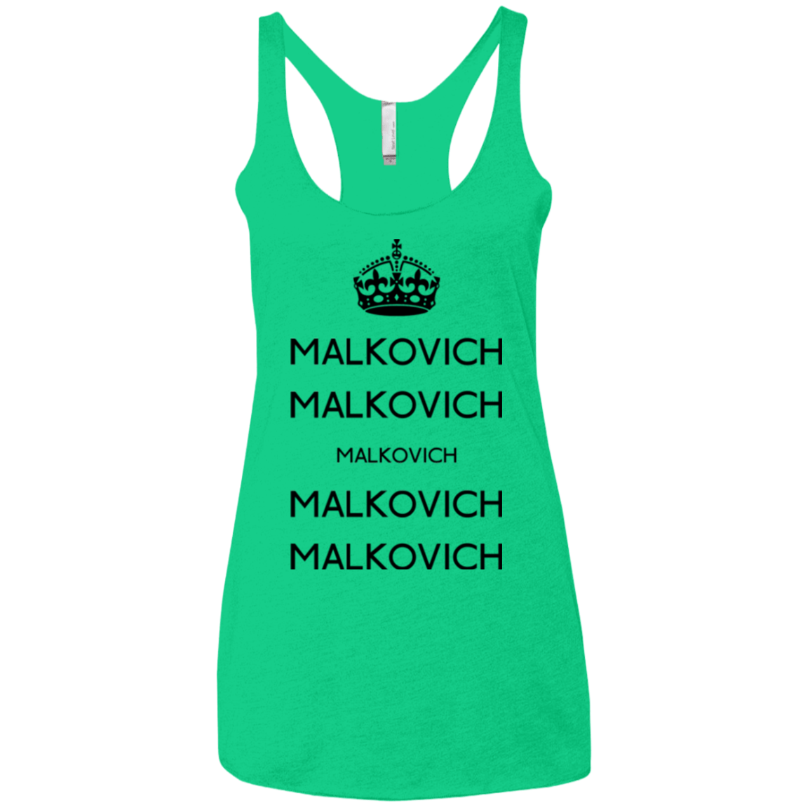 Keep Calm Malkovich Women's Triblend Racerback Tank