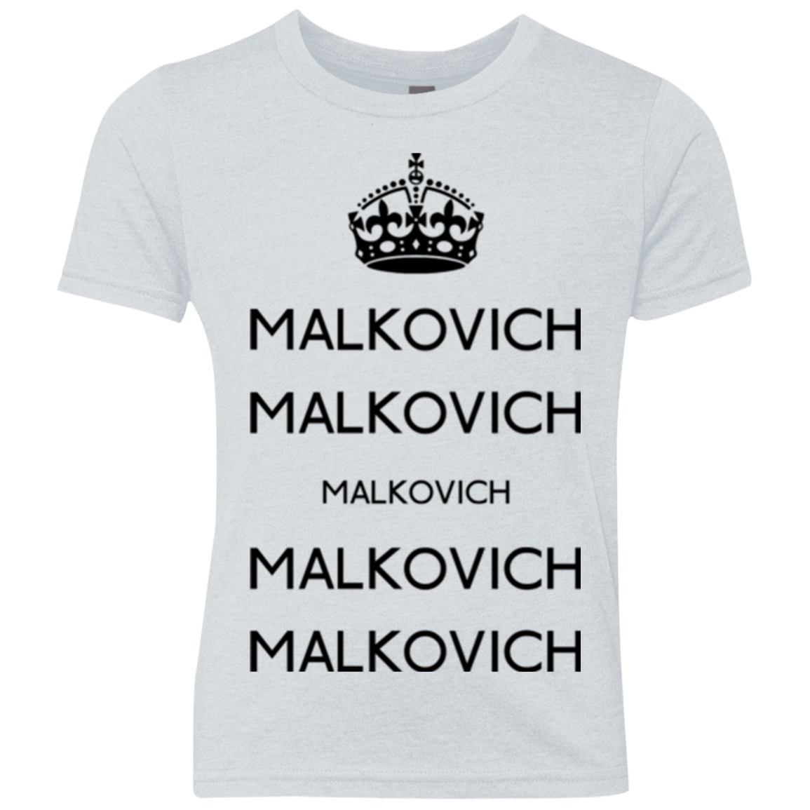 T-Shirts Heather White / YXS Keep Calm Malkovich Youth Triblend T-Shirt