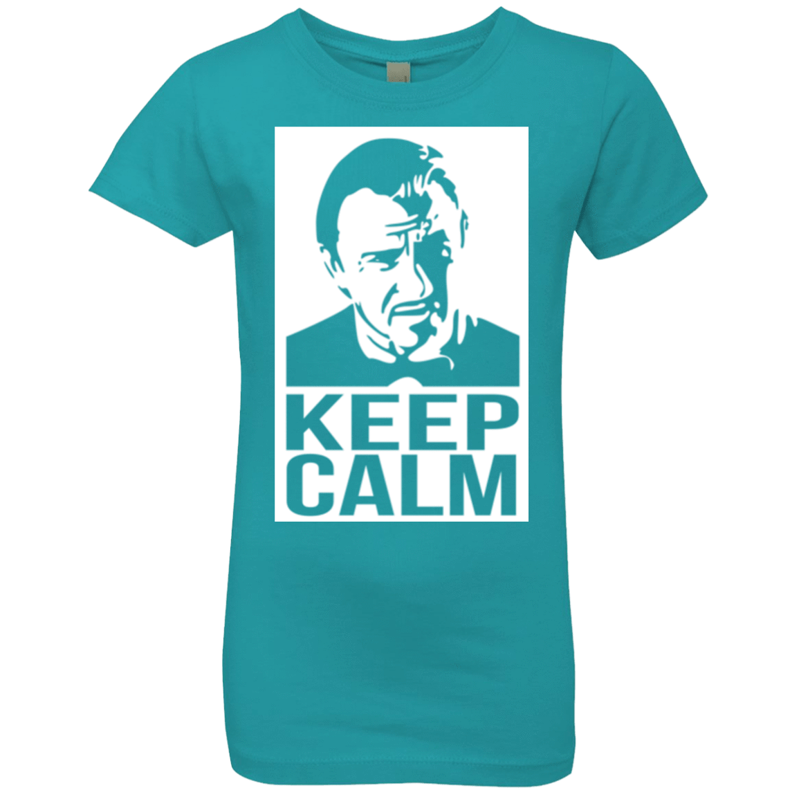 T-Shirts Tahiti Blue / YXS Keep Calm Mr. Wolf Girls Premium T-Shirt