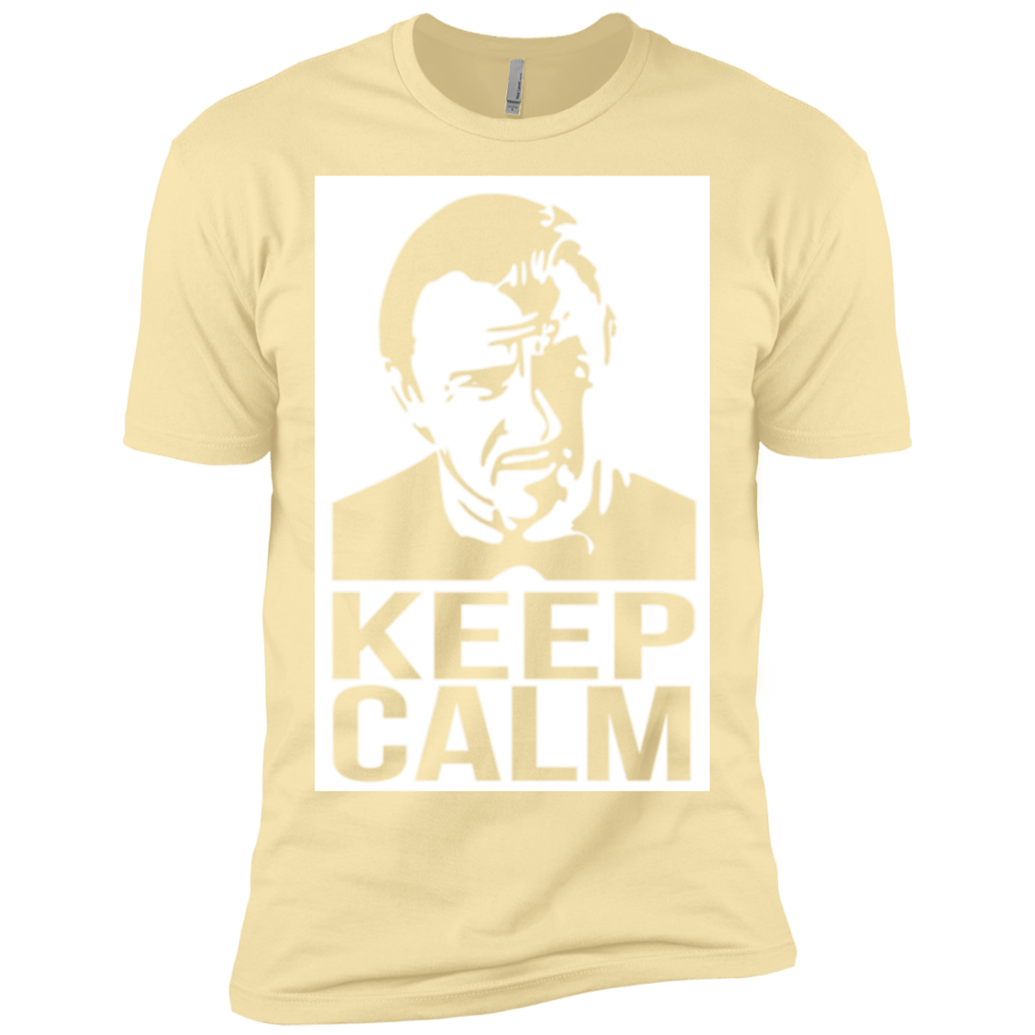 T-Shirts Banana Cream / X-Small Keep Calm Mr. Wolf Men's Premium T-Shirt
