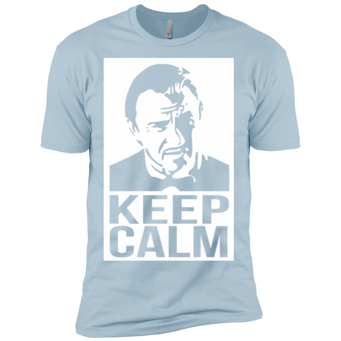 T-Shirts Light Blue / X-Small Keep Calm Mr. Wolf Men's Premium T-Shirt
