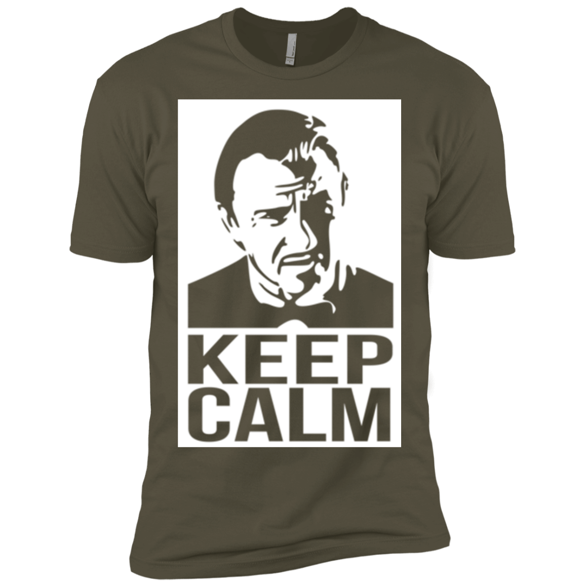 T-Shirts Military Green / X-Small Keep Calm Mr. Wolf Men's Premium T-Shirt
