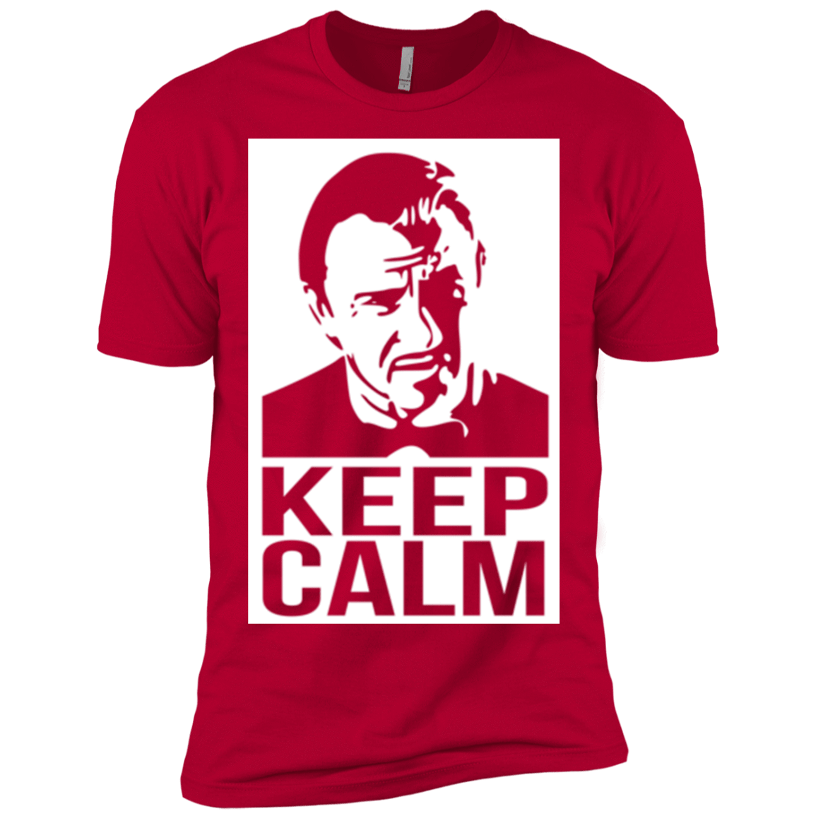 T-Shirts Red / X-Small Keep Calm Mr. Wolf Men's Premium T-Shirt
