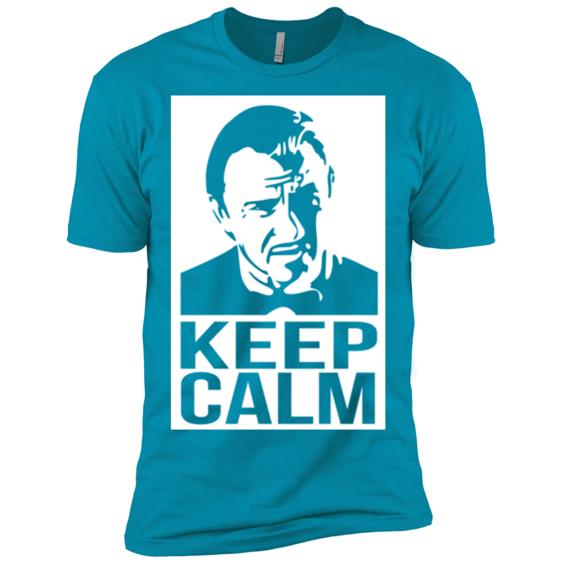 T-Shirts Turquoise / X-Small Keep Calm Mr. Wolf Men's Premium T-Shirt