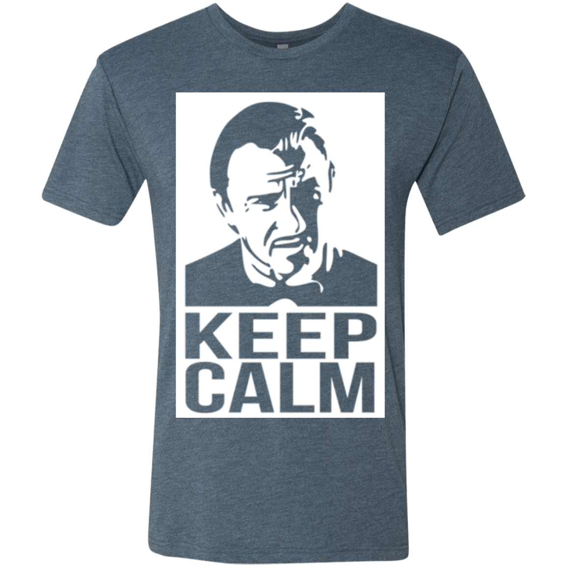 T-Shirts Indigo / Small Keep Calm Mr. Wolf Men's Triblend T-Shirt