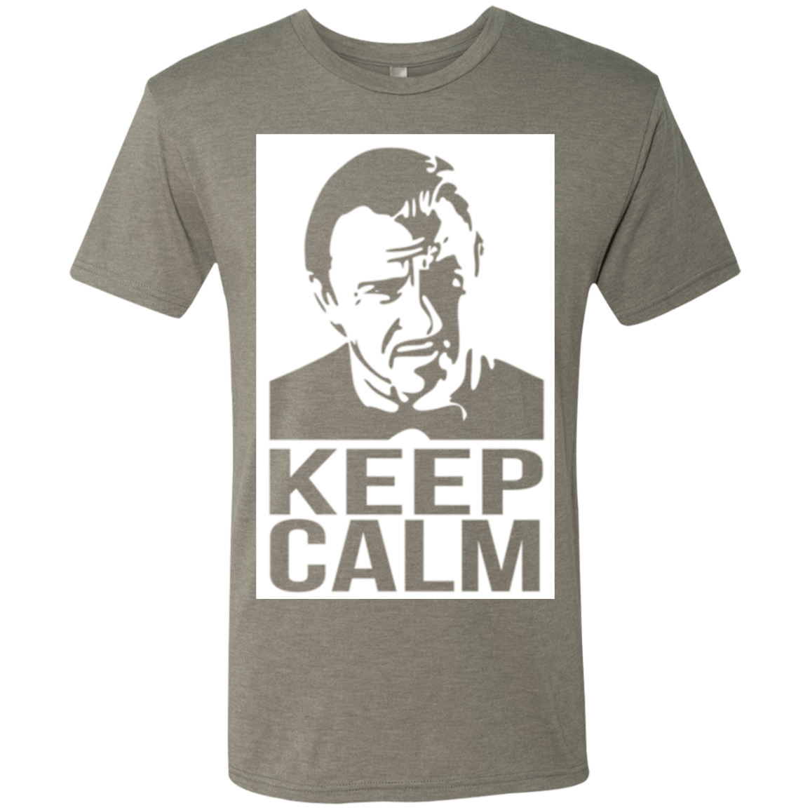 T-Shirts Venetian Grey / Small Keep Calm Mr. Wolf Men's Triblend T-Shirt