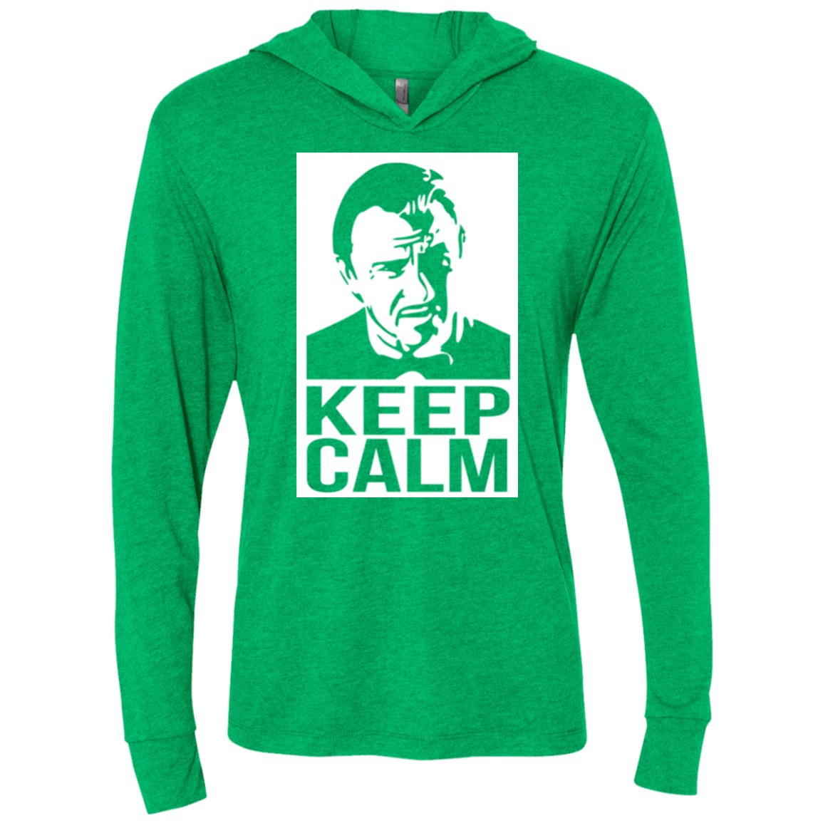 T-Shirts Keep Calm Mr. Wolf Triblend Long Sleeve Hoodie Tee