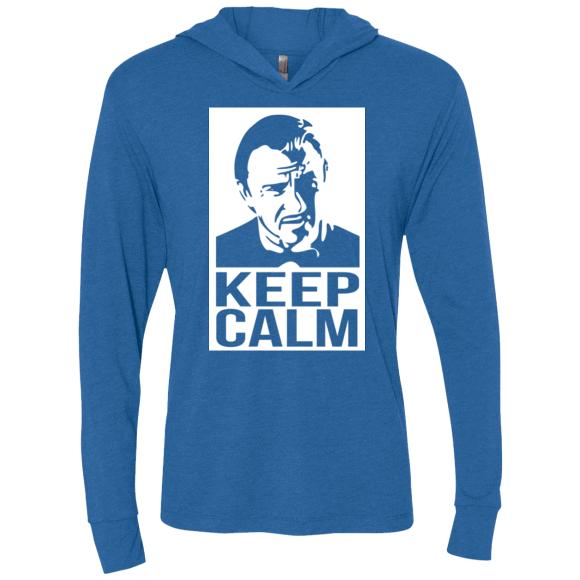T-Shirts Vintage Royal / X-Small Keep Calm Mr. Wolf Triblend Long Sleeve Hoodie Tee
