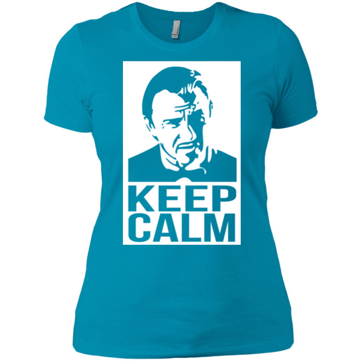 T-Shirts Turquoise / X-Small Keep Calm Mr. Wolf Women's Premium T-Shirt