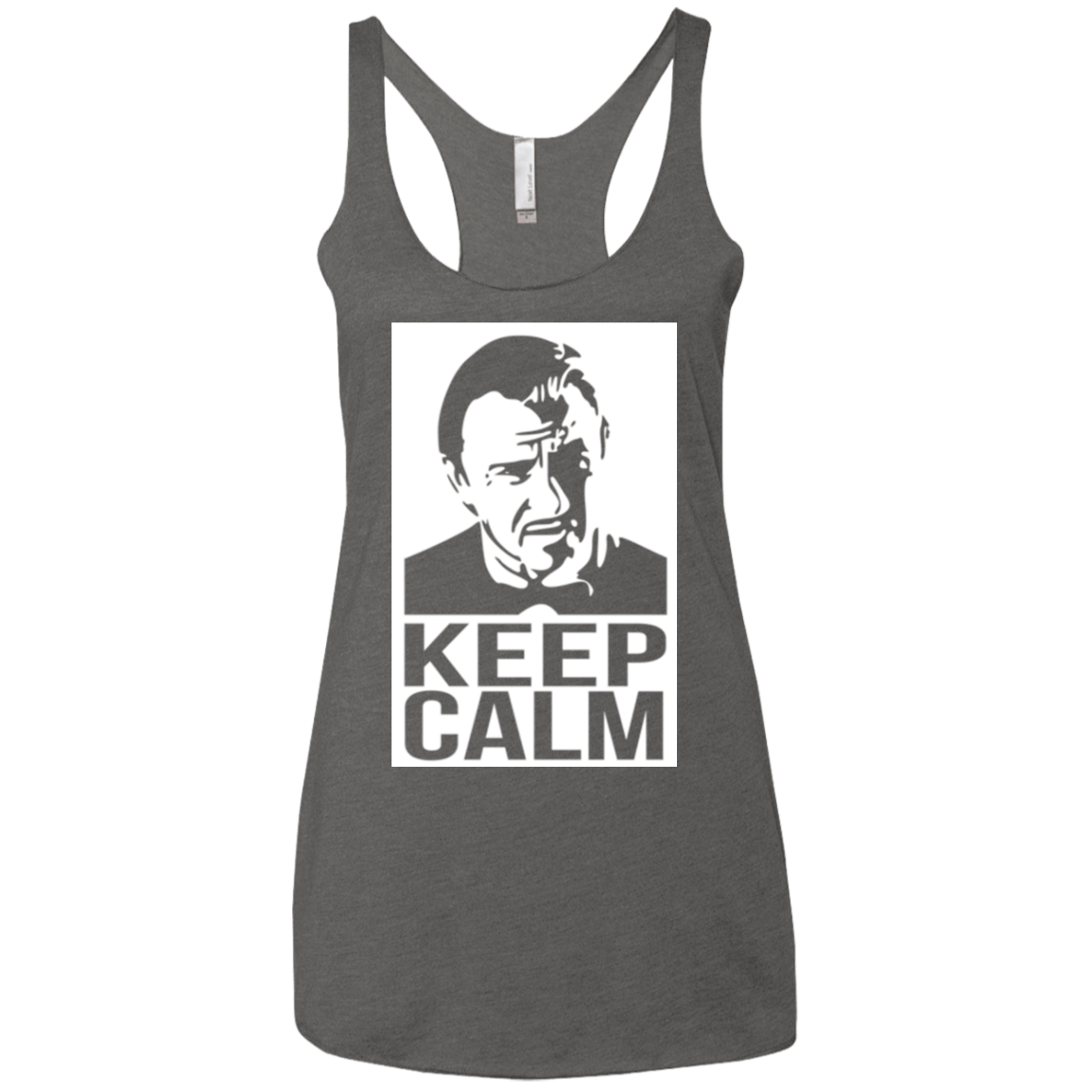 T-Shirts Premium Heather / X-Small Keep Calm Mr. Wolf Women's Triblend Racerback Tank