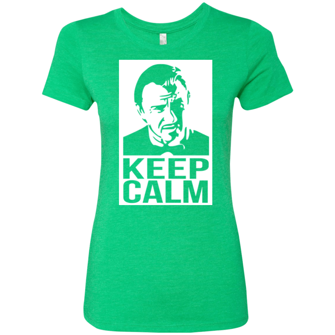 T-Shirts Envy / Small Keep Calm Mr. Wolf Women's Triblend T-Shirt
