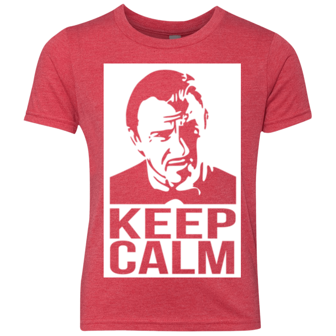 T-Shirts Vintage Red / YXS Keep Calm Mr. Wolf Youth Triblend T-Shirt