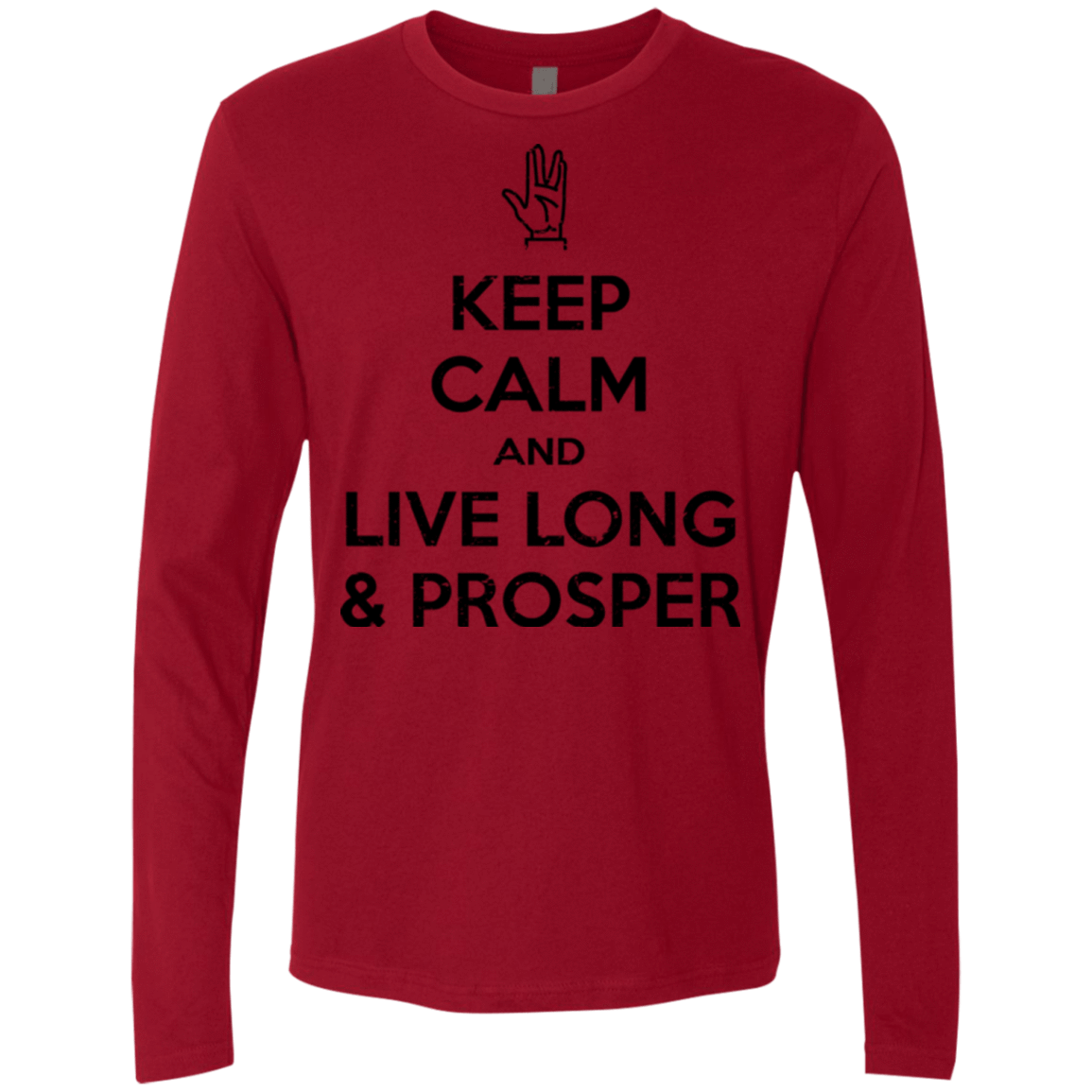 T-Shirts Cardinal / Small Keep calm prosper Men's Premium Long Sleeve