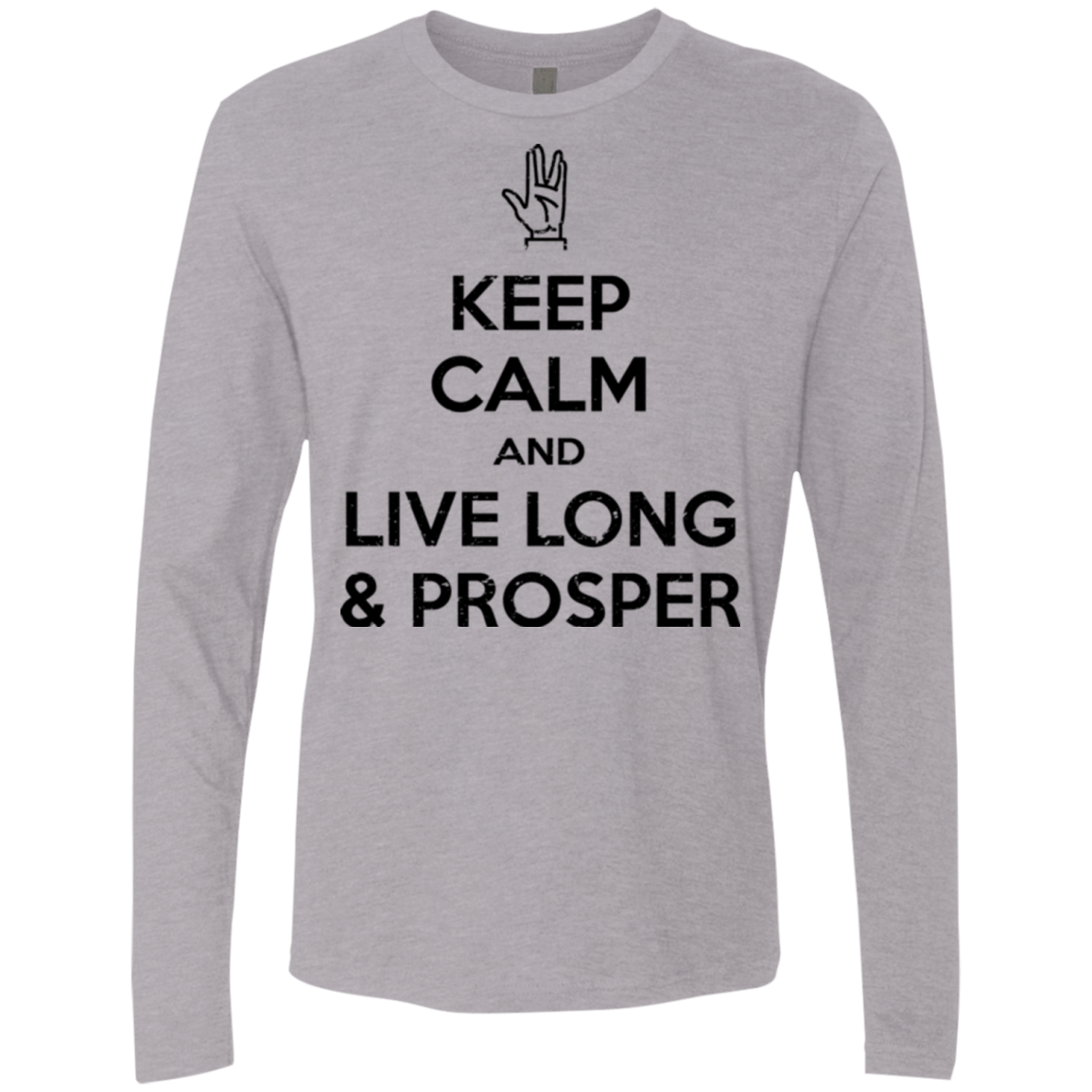 T-Shirts Heather Grey / Small Keep calm prosper Men's Premium Long Sleeve