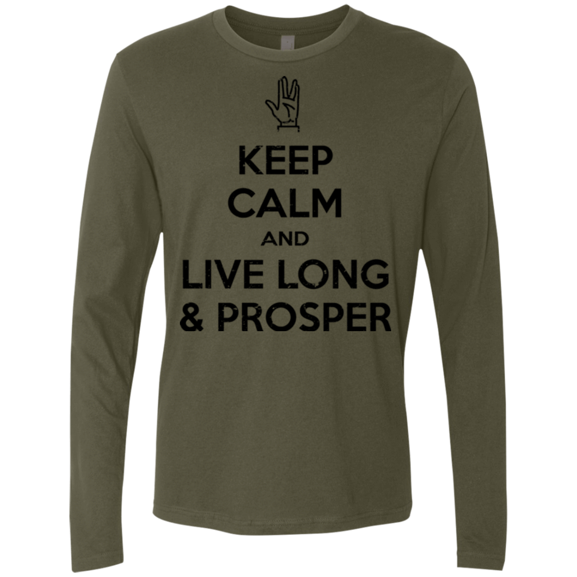 T-Shirts Military Green / Small Keep calm prosper Men's Premium Long Sleeve