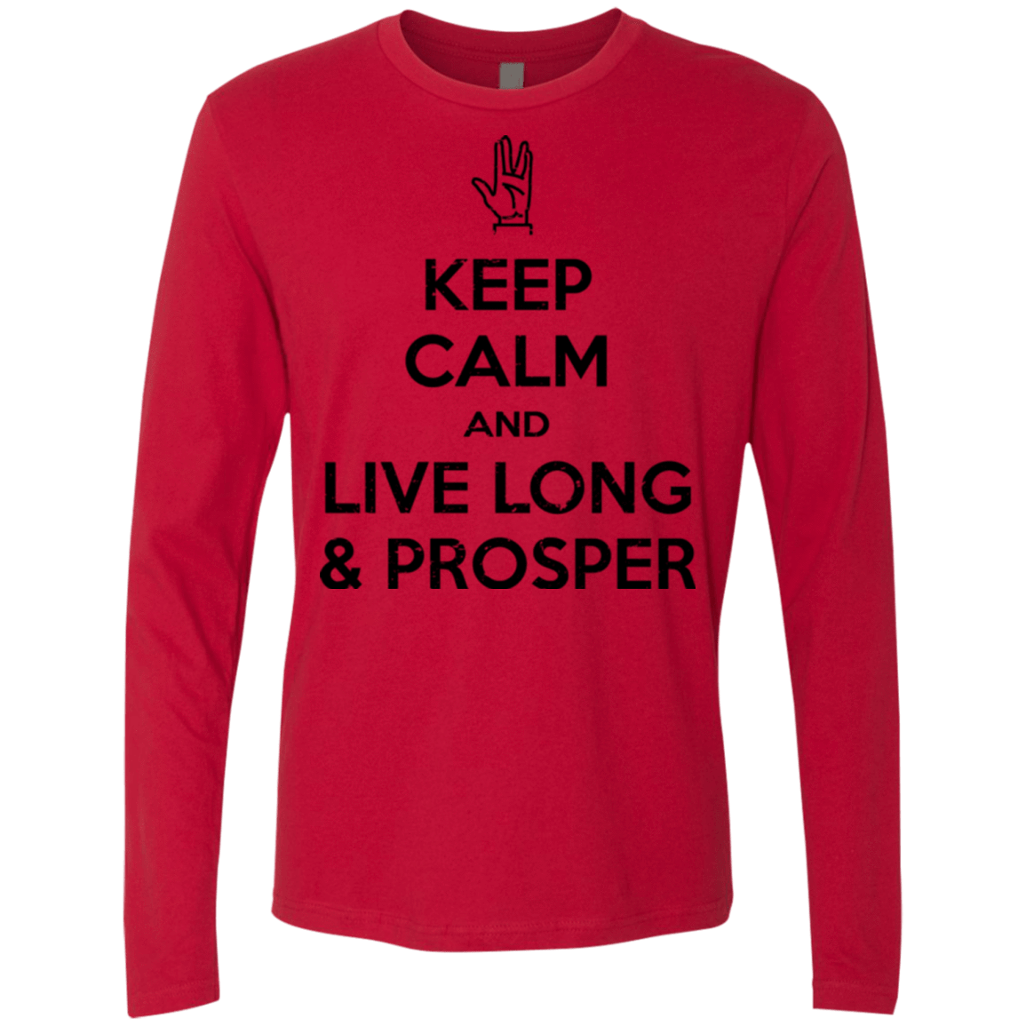 T-Shirts Red / Small Keep calm prosper Men's Premium Long Sleeve