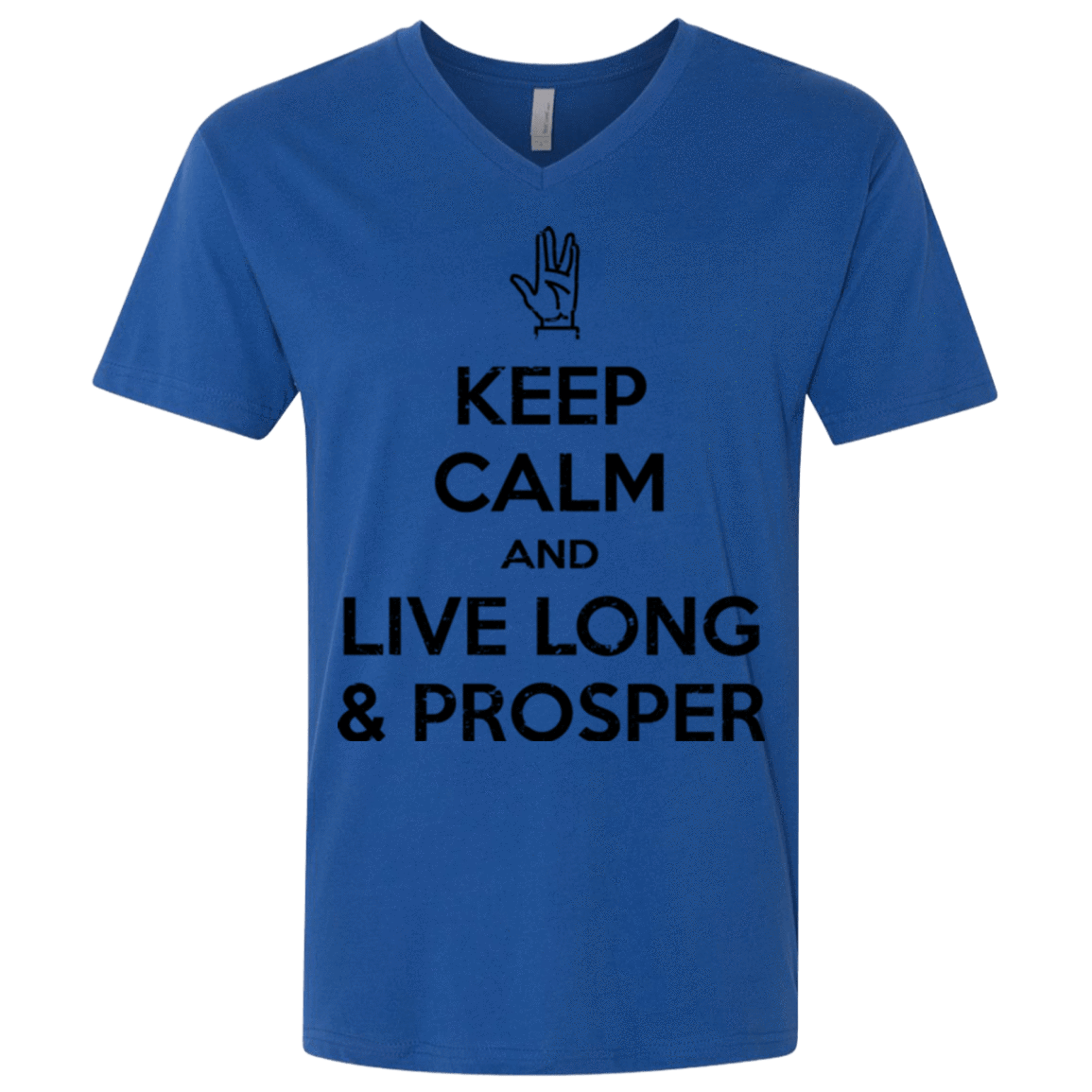 T-Shirts Royal / X-Small Keep calm prosper Men's Premium V-Neck
