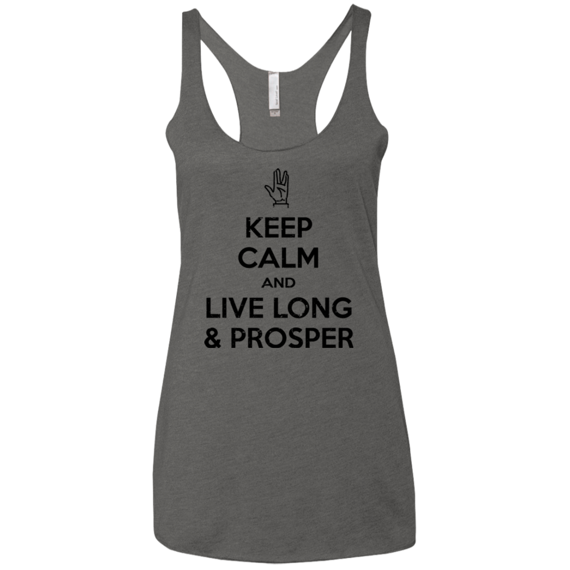T-Shirts Premium Heather / X-Small Keep calm prosper Women's Triblend Racerback Tank