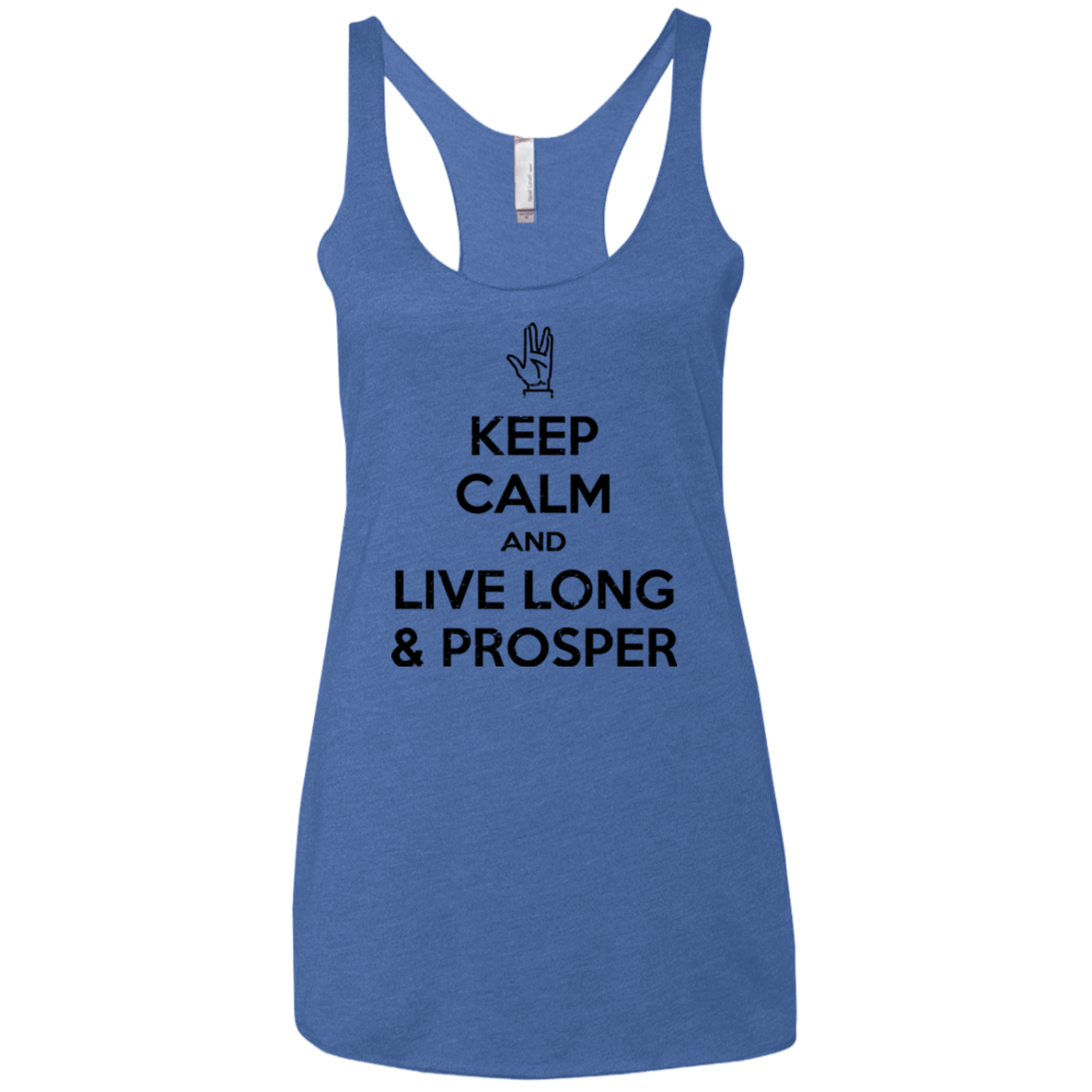 T-Shirts Vintage Royal / X-Small Keep calm prosper Women's Triblend Racerback Tank