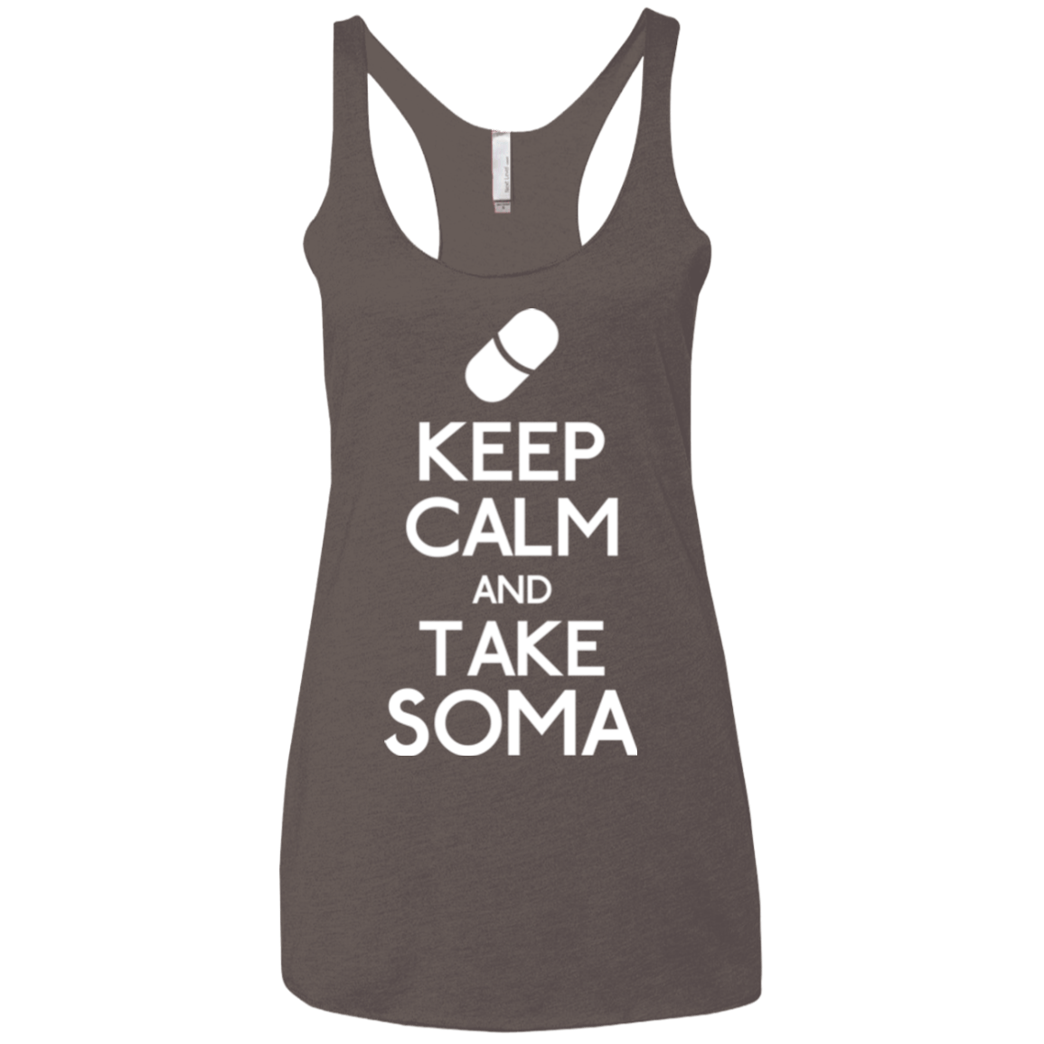 T-Shirts Macchiato / X-Small Keep Calm Soma Women's Triblend Racerback Tank