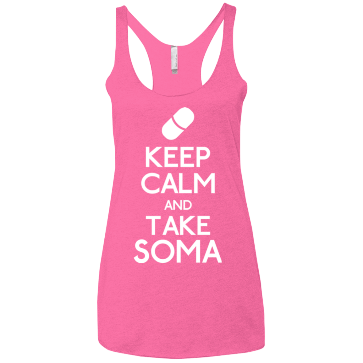 T-Shirts Vintage Pink / X-Small Keep Calm Soma Women's Triblend Racerback Tank