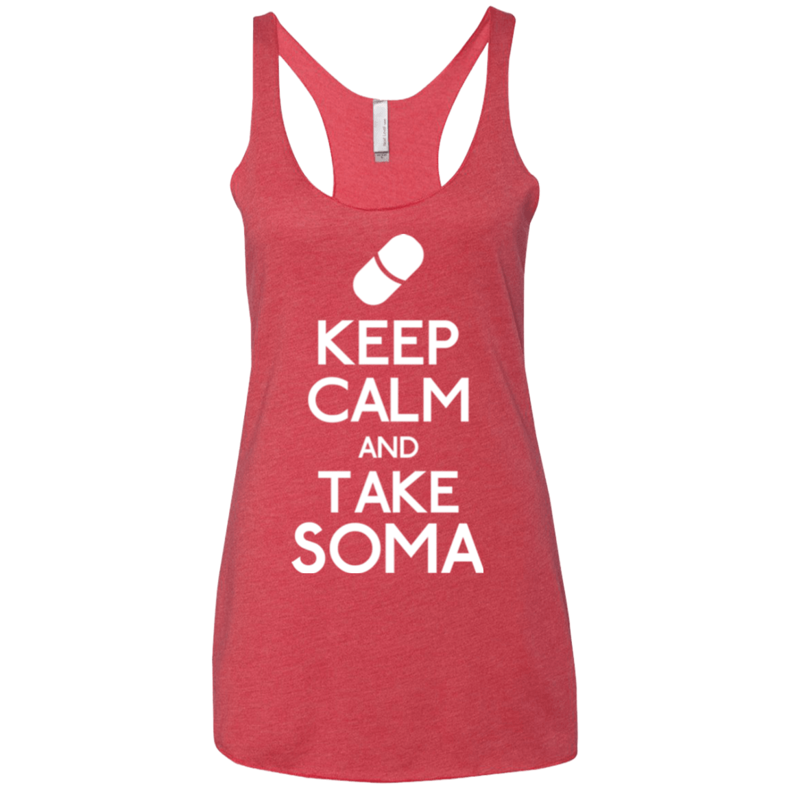T-Shirts Vintage Red / X-Small Keep Calm Soma Women's Triblend Racerback Tank
