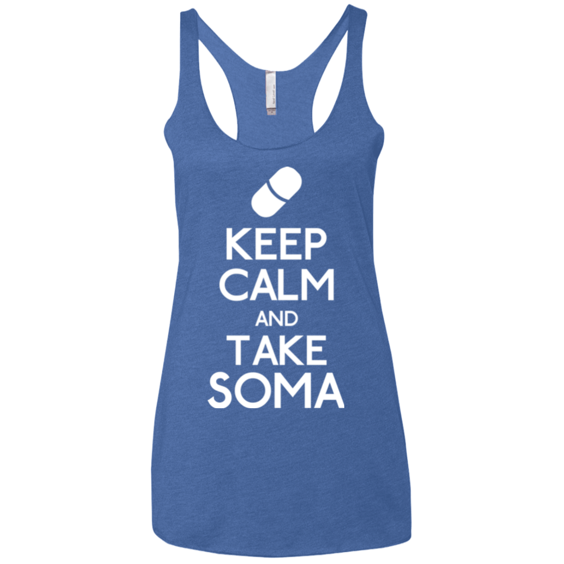 T-Shirts Vintage Royal / X-Small Keep Calm Soma Women's Triblend Racerback Tank