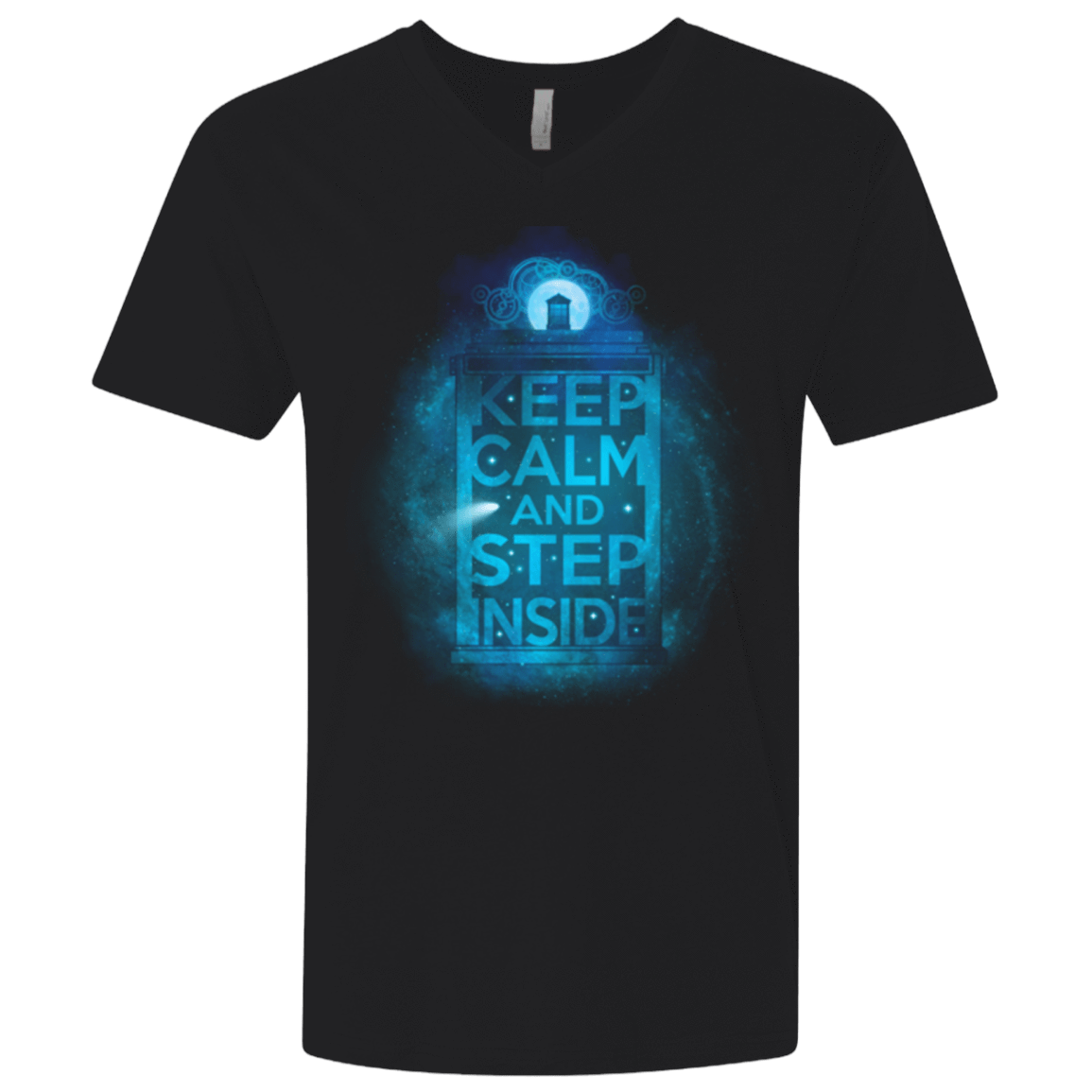 T-Shirts Black / X-Small Keep Calm Tardis Men's Premium V-Neck