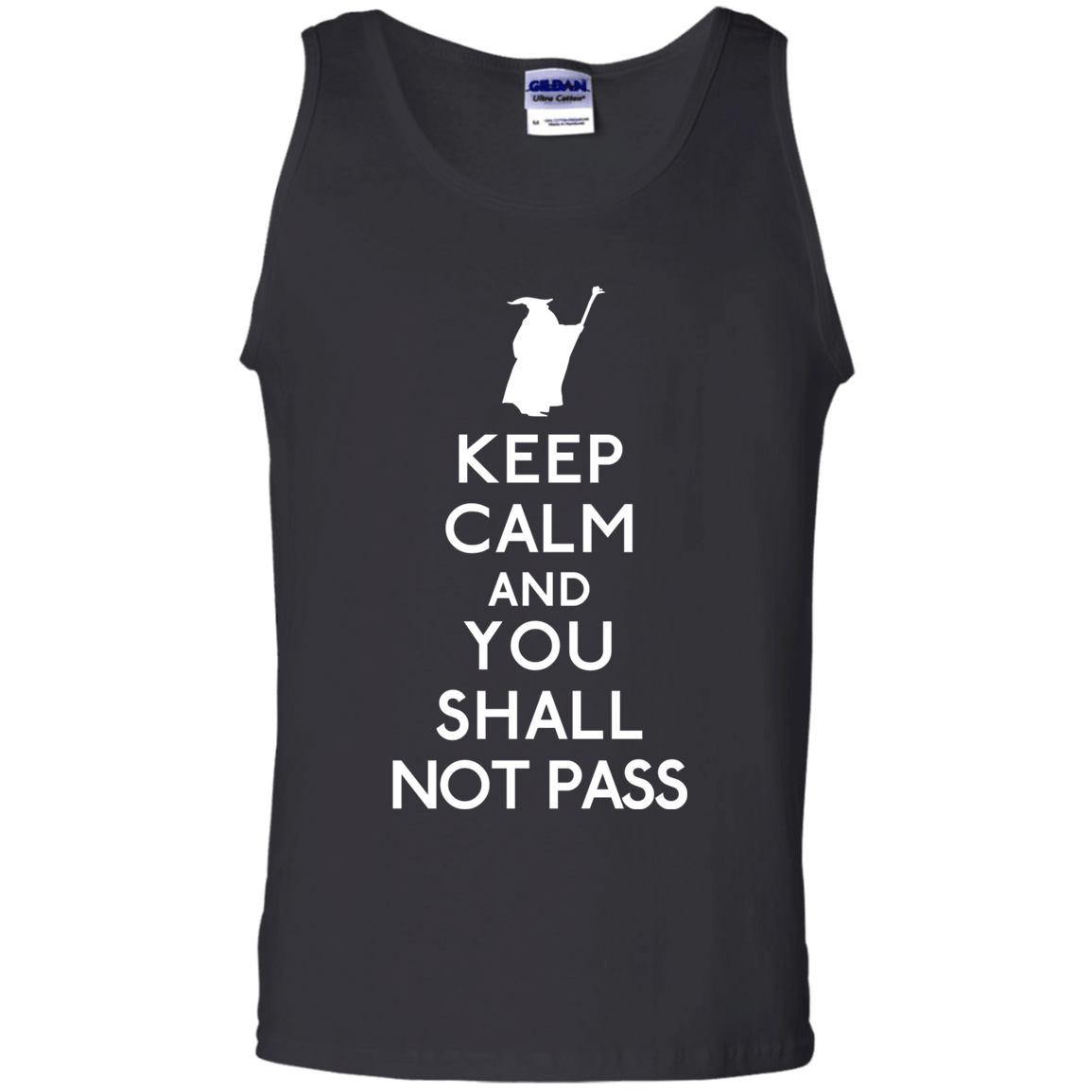 T-Shirts Black / S Keep Calm You Shall Not Pass Men's Tank Top