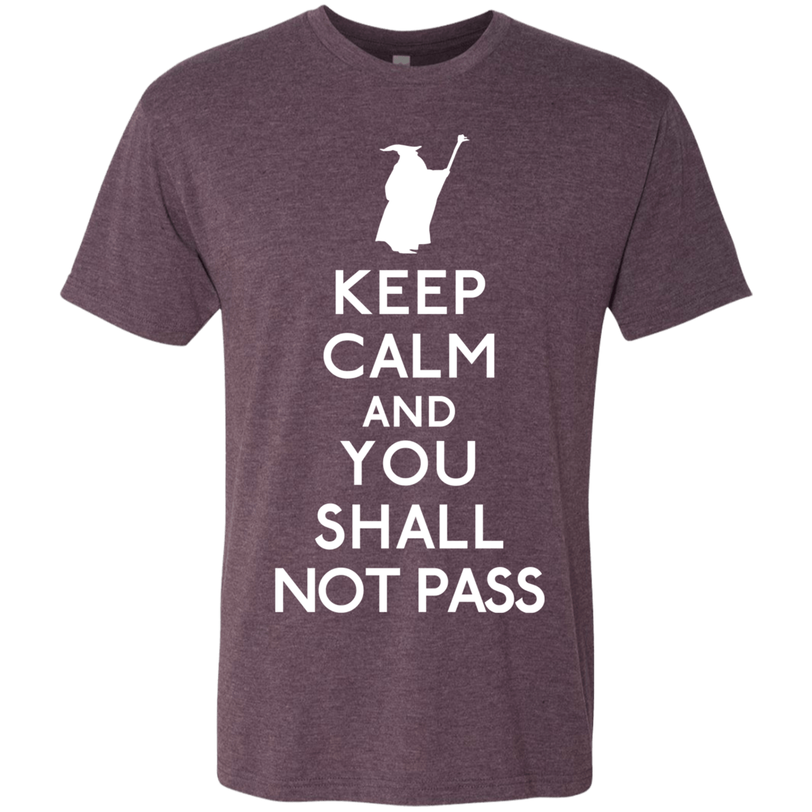 T-Shirts Vintage Purple / S Keep Calm You Shall Not Pass Men's Triblend T-Shirt