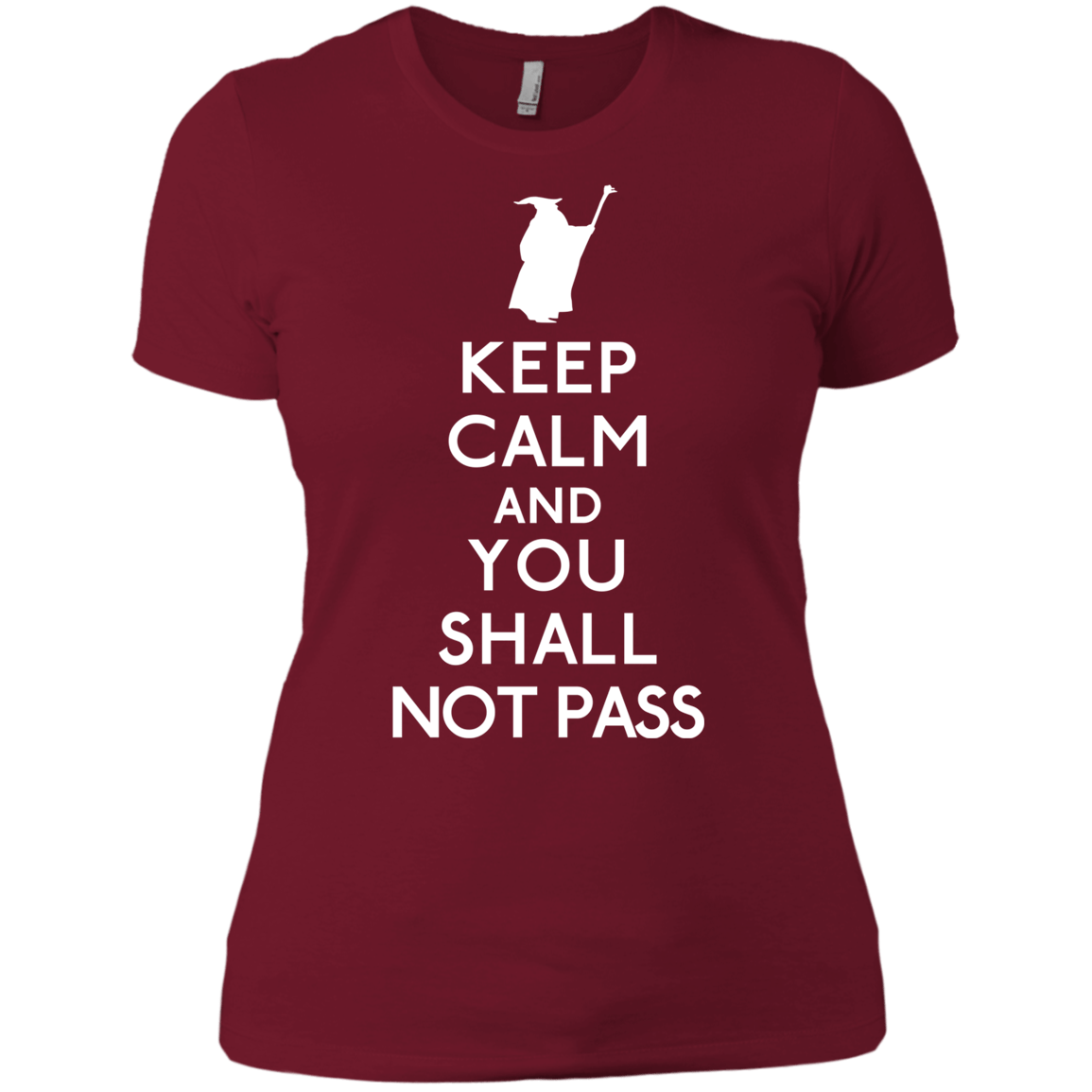 T-Shirts Scarlet / X-Small Keep Calm You Shall Not Pass Women's Premium T-Shirt