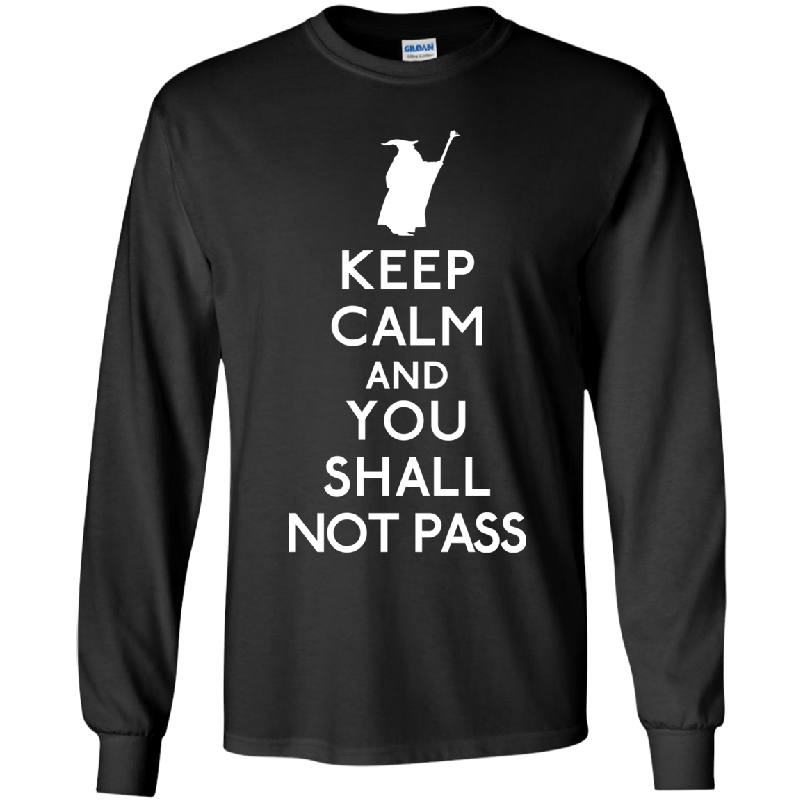 T-Shirts Black / YS Keep Calm You Shall Not Pass Youth Long Sleeve T-Shirt