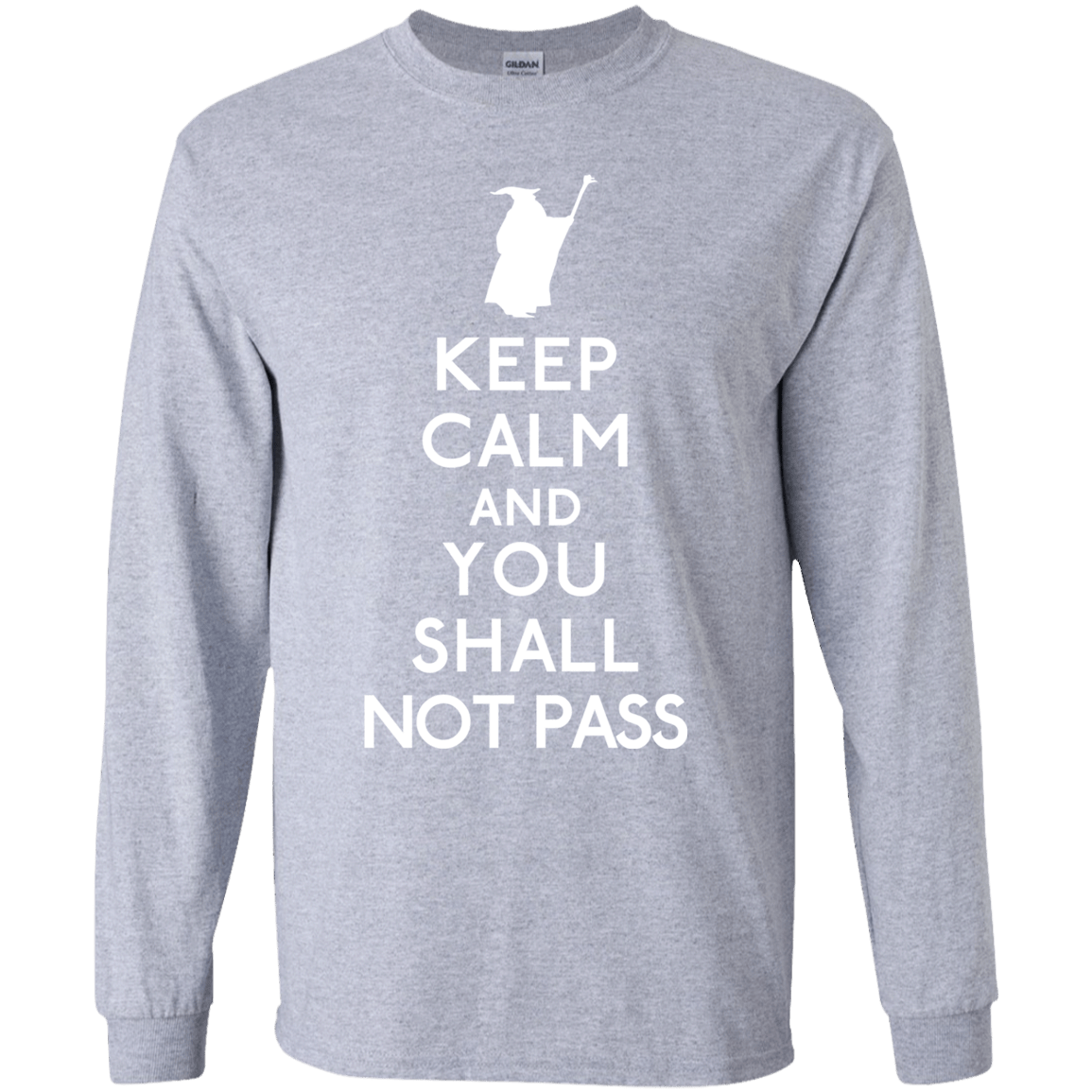 T-Shirts Sport Grey / YS Keep Calm You Shall Not Pass Youth Long Sleeve T-Shirt