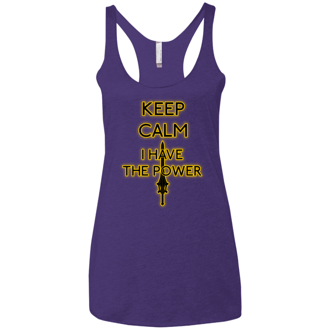 T-Shirts Purple / X-Small Keep have the Power Women's Triblend Racerback Tank