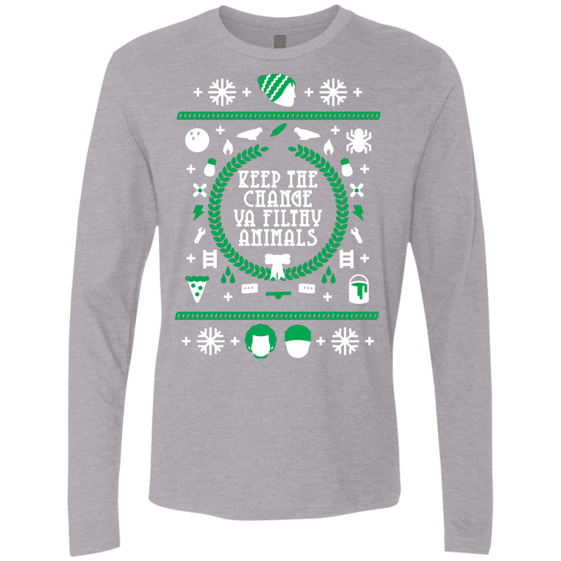 T-Shirts Heather Grey / Small Keep The Change Men's Premium Long Sleeve